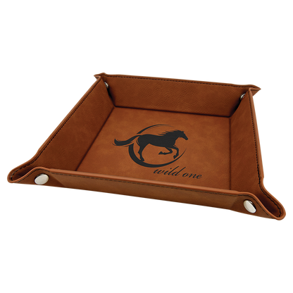 The Rural Home - 6" x 6" Custom Laser Engraved Leatherette Snap Tray