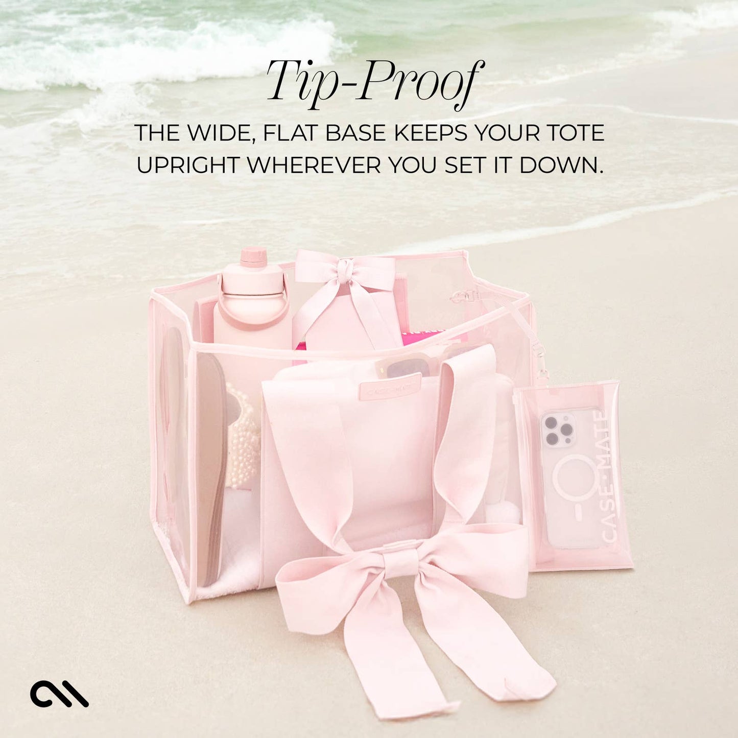 Case-Mate - Special Edition Bow Beach Tote With Phone Pouch