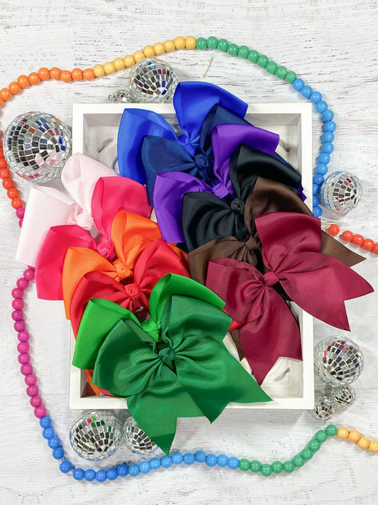The Hair Bow Company - 6" Cheer Bow - Alligator Clip - 15 Colors - Dance Team Bows