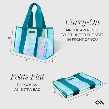 Case-Mate - Case-Mate Soap Bubble Beach Tote Shoulder Bag - Emerald Blue