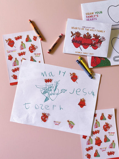 Catholic Family Crate® - Holy Family Sticker Sheet - 5 Pack