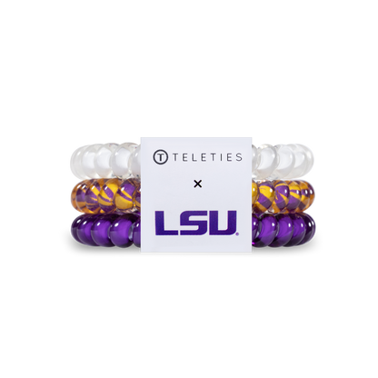 TELETIES - Spiral Hair Coils | Small | LSU Hair Ties