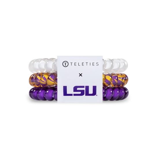 TELETIES - Spiral Hair Coils | Small | LSU Hair Ties