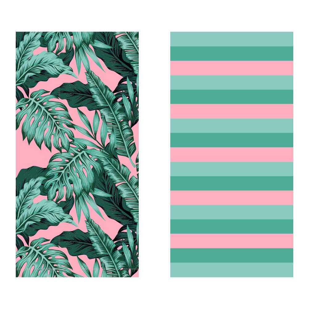 Katydid - Tropical Leaves Quick Dry Beach Towel