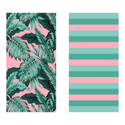 Katydid - Tropical Leaves Quick Dry Beach Towel