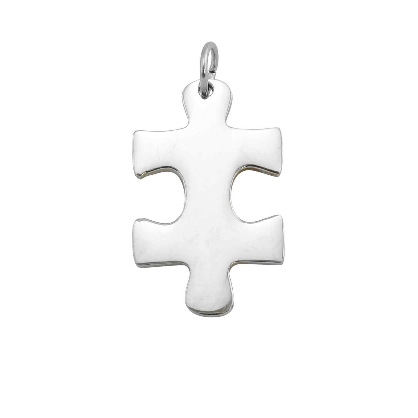 WJW - 10 Pack - Blank Vertical Stainless Steel Puzzle Piece