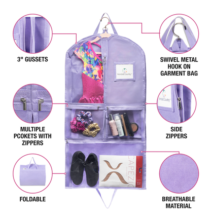 Kendall Country - 35" Garment Bag with pockets for Costumes, Clothing Storage