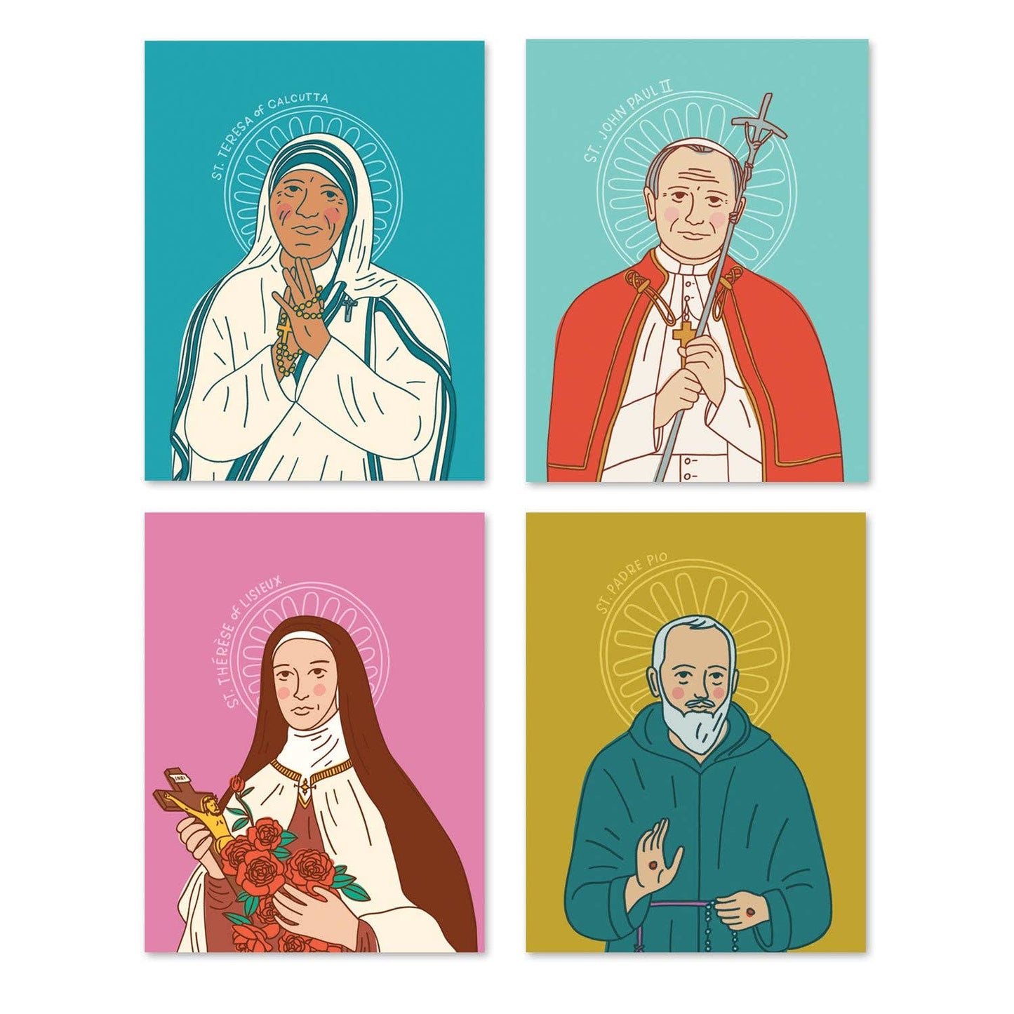 Catholic Family Crate® - Modern Saints Greeting Cards (set of 8)