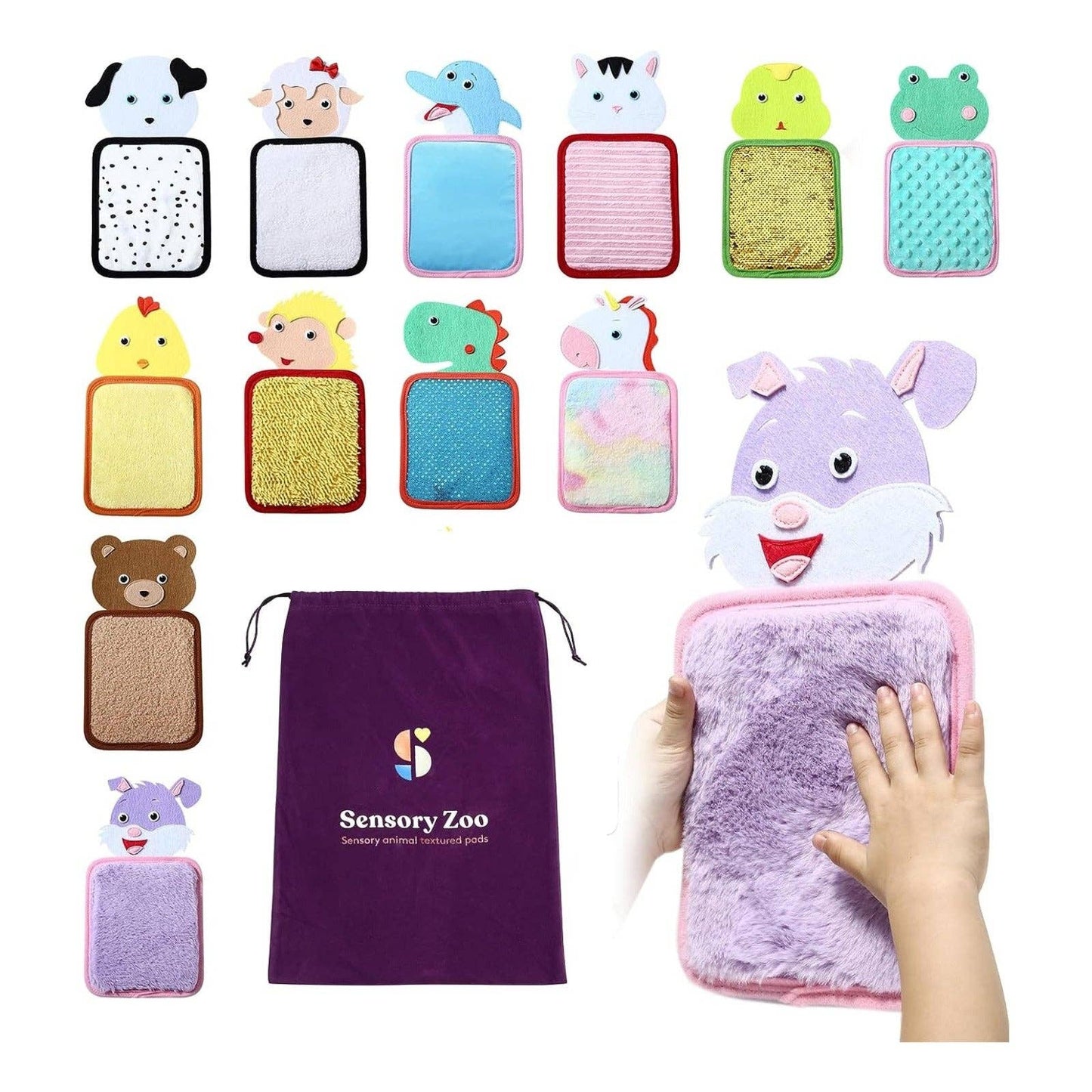 Special Supplies - Special Supplies Sensory Zoo Animal Mats, 10 Sets, Tactile Stimulation for Kids, Supports Autistic and Processing Challenges, Calming and Stimulating Early Learning Play