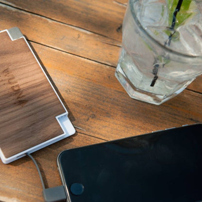 WUDN Handcrafted - Customizable Slim-Dual Wooden Power Bank