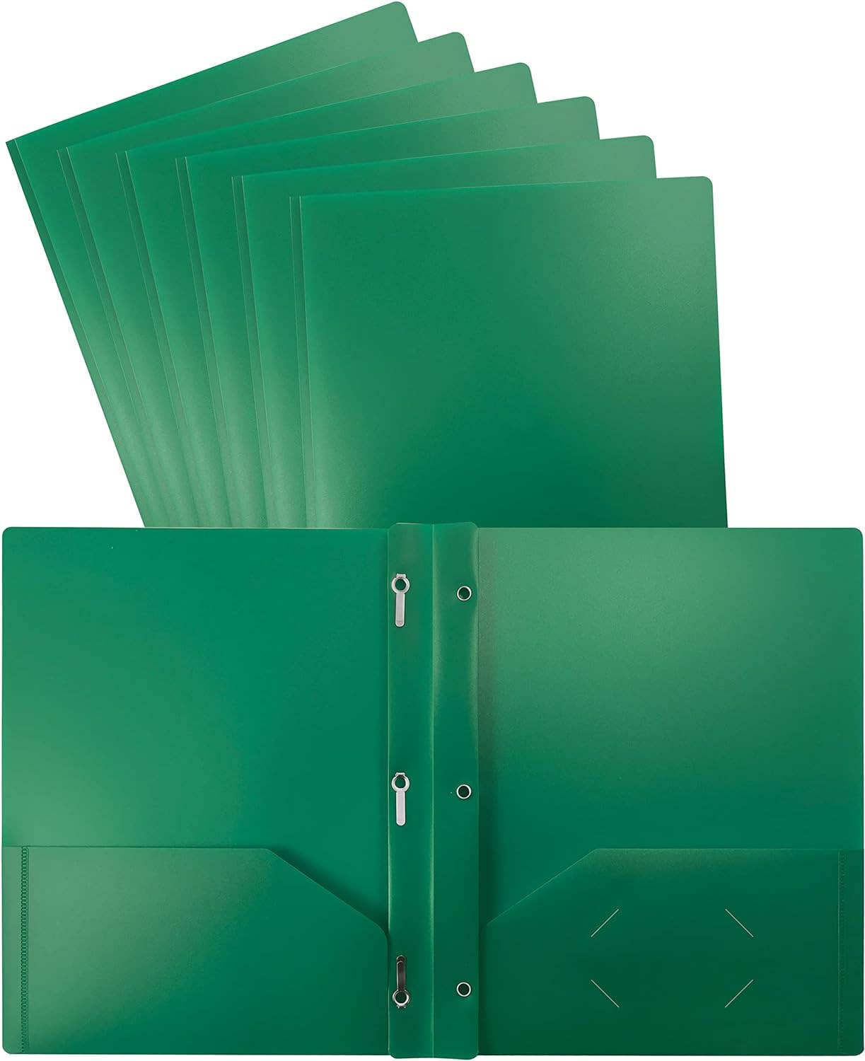 enday - Poly 2-Pockets Portfolio Solid Color With 3-Prong