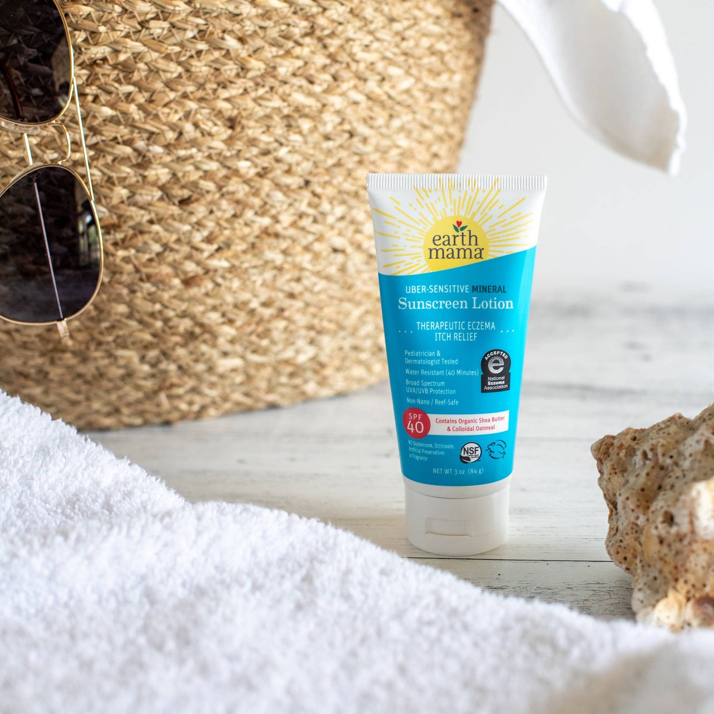 Earth Mama Organics - Uber-Sensitive Mineral Sunscreen Lotion - SPF 40
