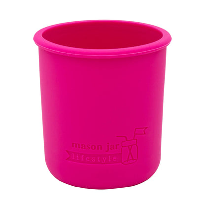 Mason Jar Lifestyle - Silicone Sleeve for Regular Mouth Half Pint 8oz Mason Jars