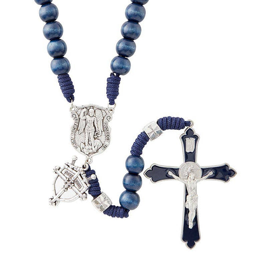 Christian Brands Catholic - St. Michael Paracord Blue Rosary