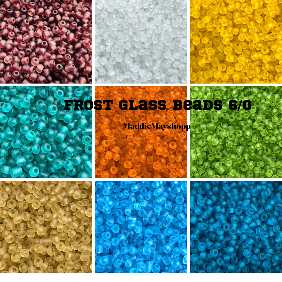 MaddieMayShop - Frost Glass seed beads, 6/m glass beads, Seed Beads Bulk