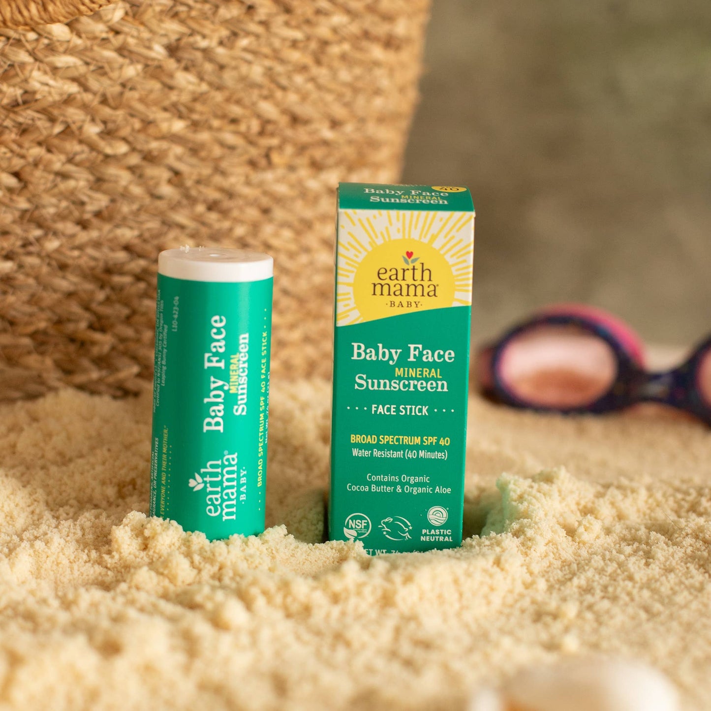 Earth Mama Organics - Baby Face Mineral Sunscreen Face Stick - SPF 40