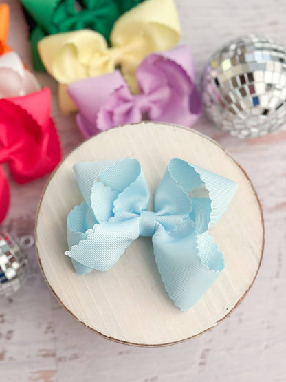 The Hair Bow Company - Classic Scalloped Bows - Alligator Clip - 4.5"