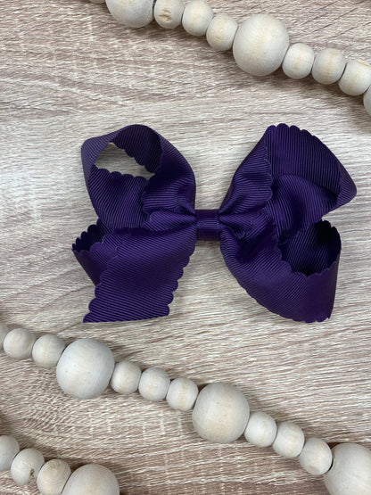 The Hair Bow Company - Classic Scalloped Bows - Alligator Clip - 4.5"