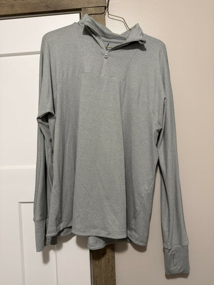 light grey quarter zip-size XL