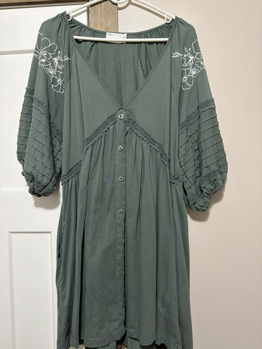 sage green dress- size 12