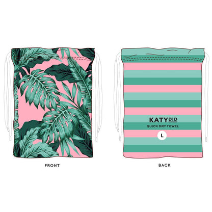 Katydid - Tropical Leaves Quick Dry Beach Towel