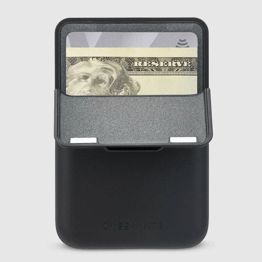 Case-Mate - Black MagSafe Leather Flip Wallet