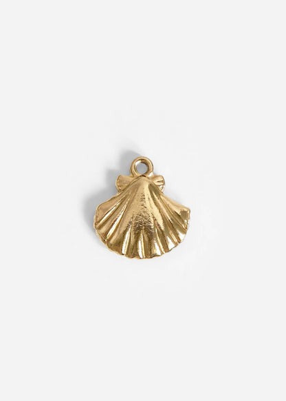 WJW - 18K Gold PVD Stainless Steel Clam Shell Charm