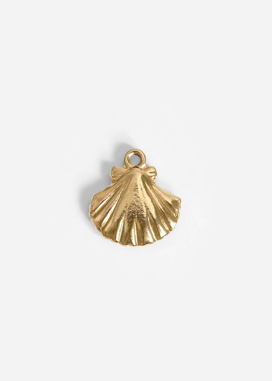 WJW - 18K Gold PVD Stainless Steel Clam Shell Charm