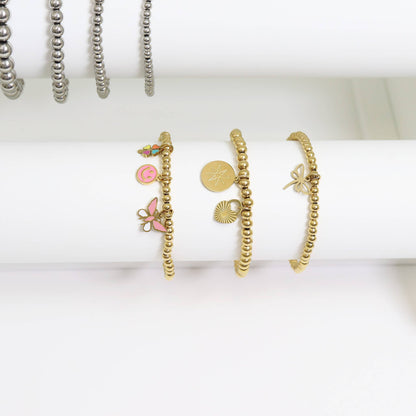 WJW - 18K Gold PVD Stainless Steel Dainty Dragonfly Charm