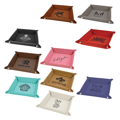 The Rural Home - 6" x 6" Custom Laser Engraved Leatherette Snap Tray
