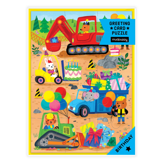 Chronicle Books - Construction Site Birthday Greeting Card Puzzle
