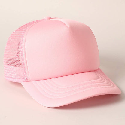 Fashion City - Solid Color Foam Mesh Back Trucker Hat