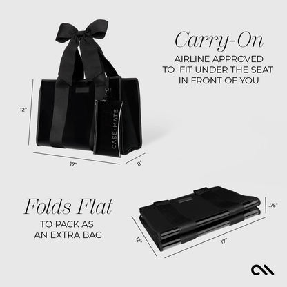 Case-Mate - Special Edition Bow Midnight Black Beach Tote w/ Phone Pouch