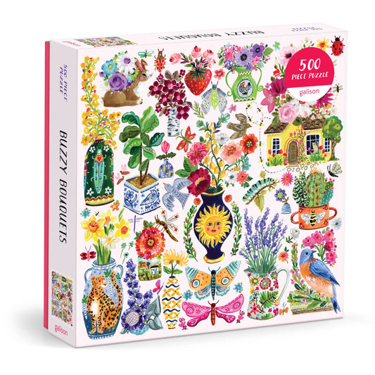 Chronicle Books - Buzzy Bouquets 500 Piece Puzzle