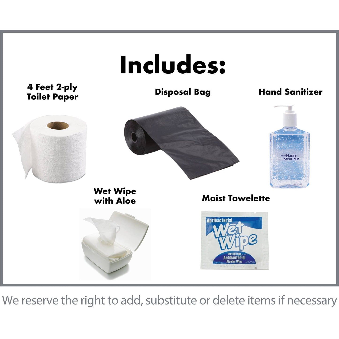 Potty Packs - Everything But The Toilet SH! Kit - Wet Wipes Included