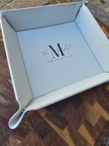 The Rural Home - 6" x 6" Custom Laser Engraved Leatherette Snap Tray