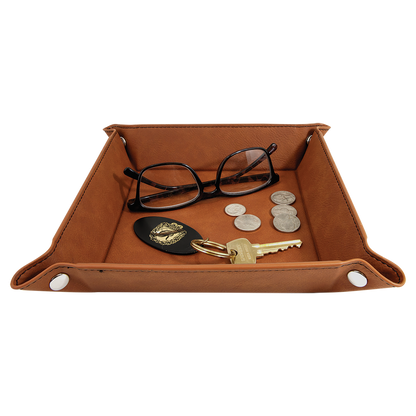 The Rural Home - 6" x 6" Custom Laser Engraved Leatherette Snap Tray
