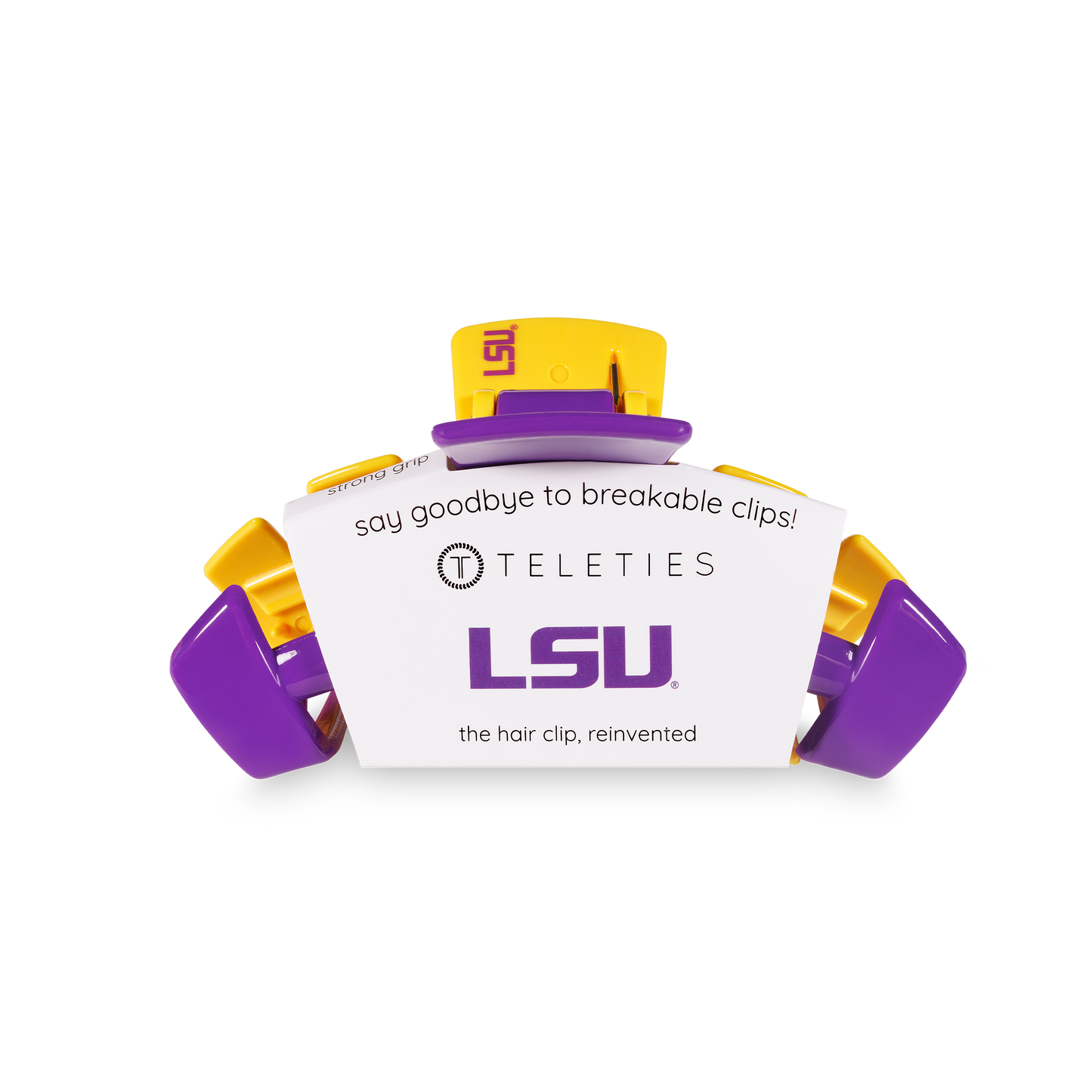 TELETIES - Classic College Hair Clip | Medium | LSU