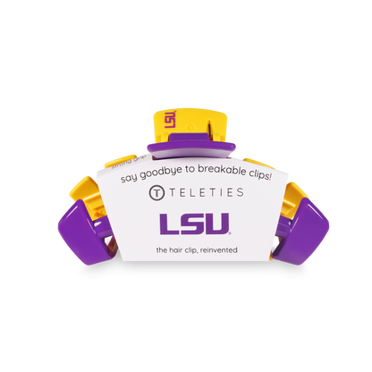 TELETIES - Classic College Hair Clip | Medium | LSU