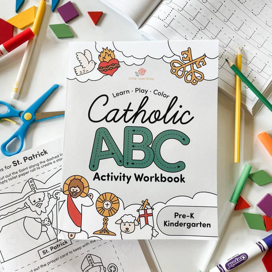 The Little Rose Shop - Catholic ABC Preschool Kindergarten Activity Workbook