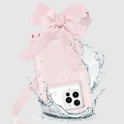 Case-Mate - Ballet Pink Bow Waterproof Floating Pouch