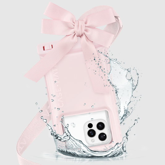 Case-Mate - Ballet Pink Bow Waterproof Floating Pouch