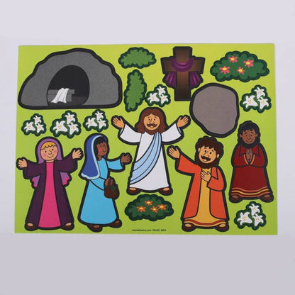 Swanson Christian Products - Sticker Scenes He Lives 6 Ct