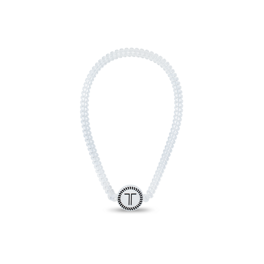 TELETIES - Spiral Hair Coil Headband | Crystal Clear