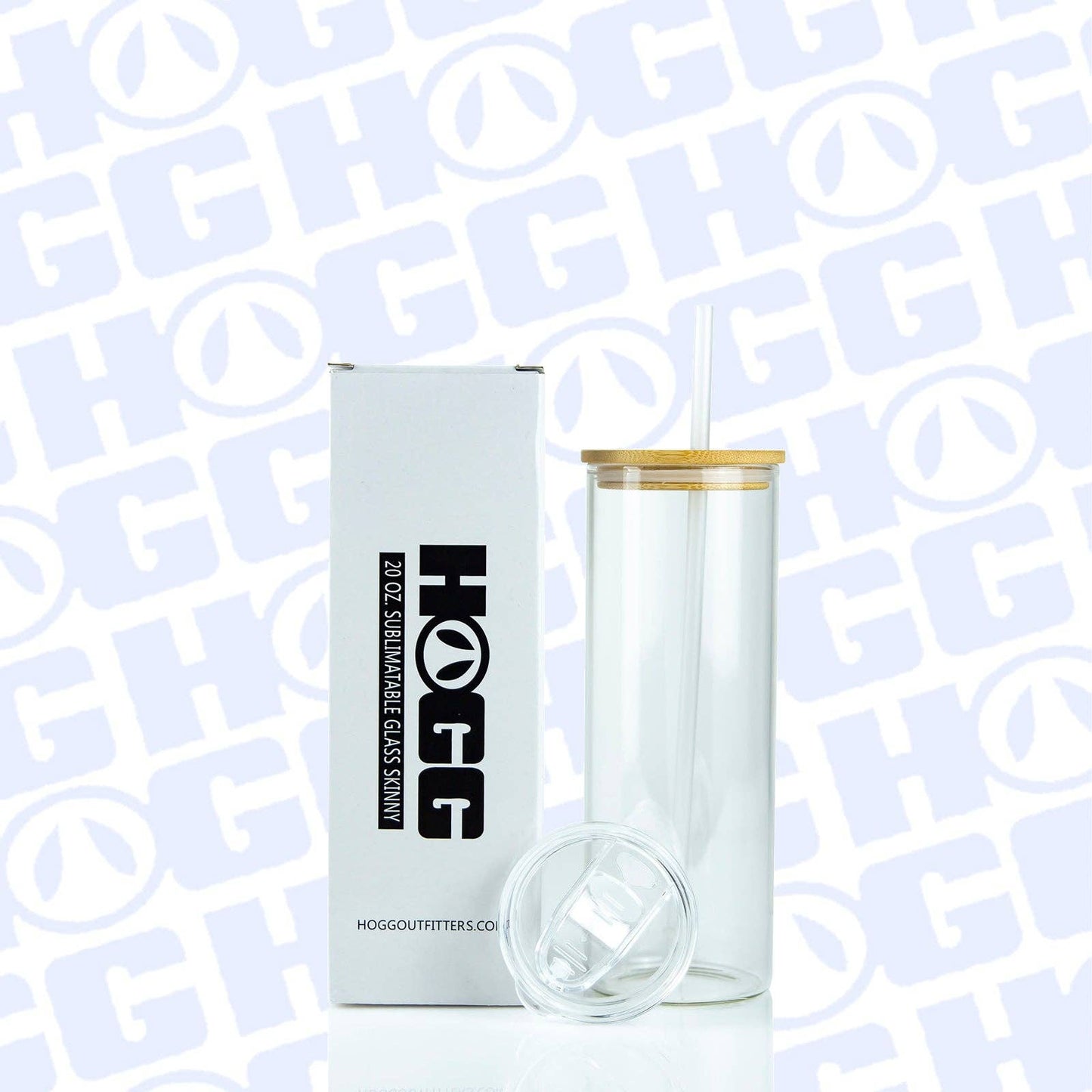 Hogg Outfitters - 20oz SUBLIMATION CLEAR GLASS SKINNY DUO TUMBLER