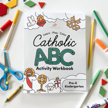 The Little Rose Shop - Catholic ABC Preschool Kindergarten Activity Workbook