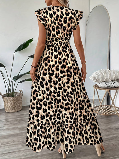 Wholesalesir - Printed Leopard Print Hugging Dress