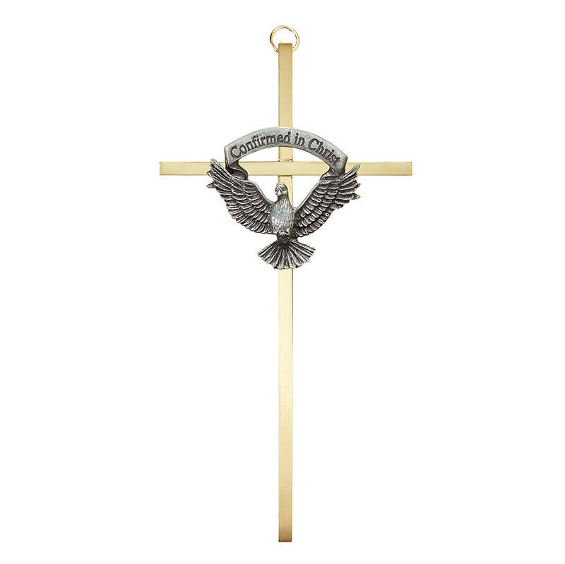 Christian Brands Catholic - 7" Brass Cross Confirm