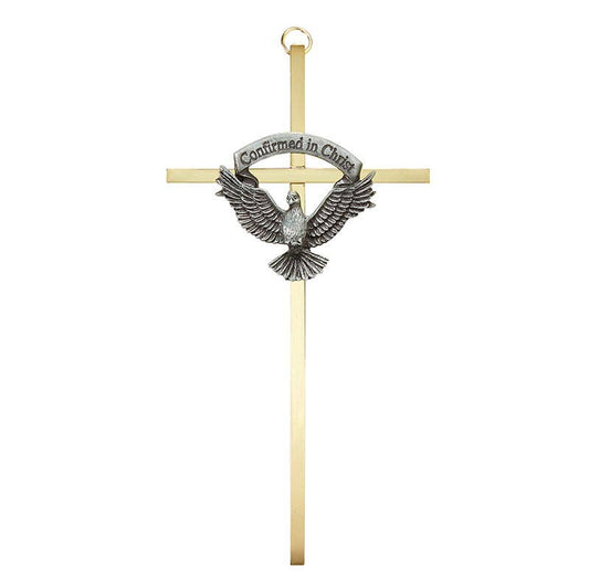 Christian Brands Catholic - 7" Brass Cross Confirm
