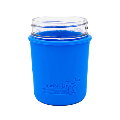 Mason Jar Lifestyle - Silicone Sleeve for Regular Mouth Half Pint 8oz Mason Jars